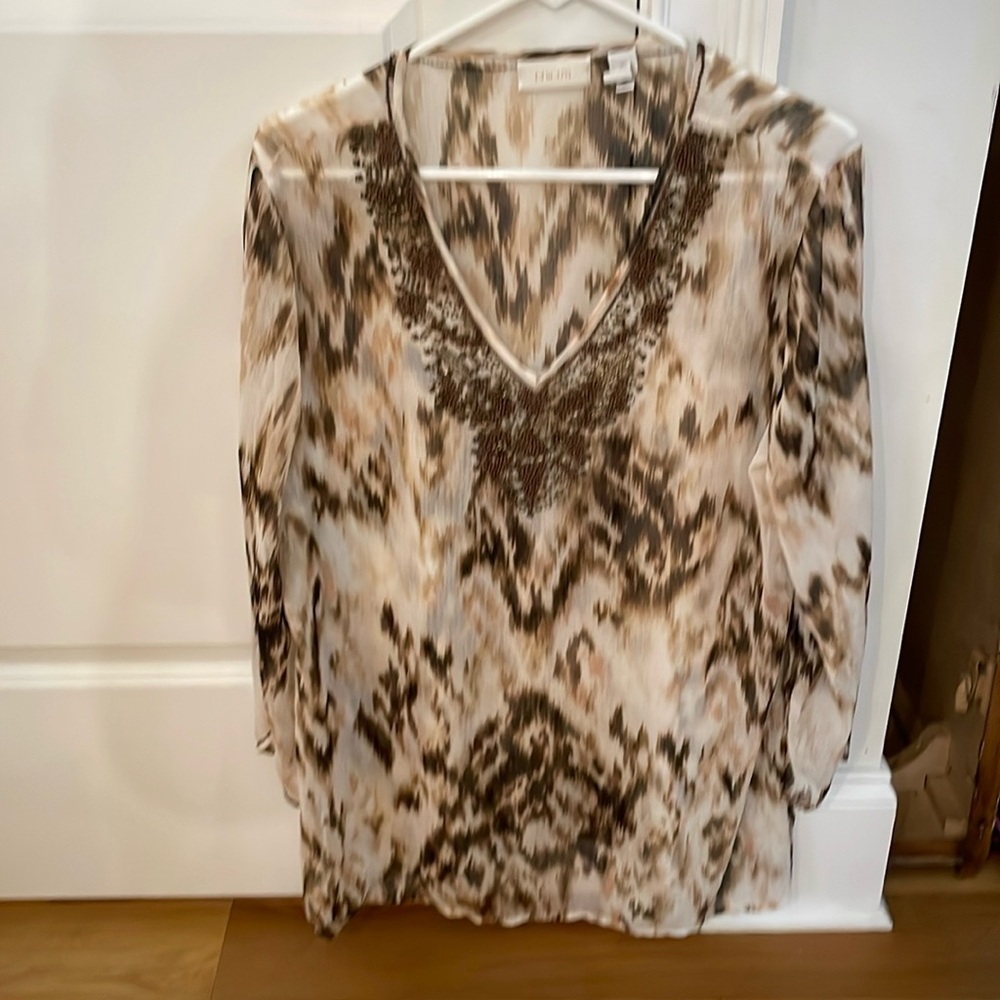 Chicos Beaded Tunic in Size  Large